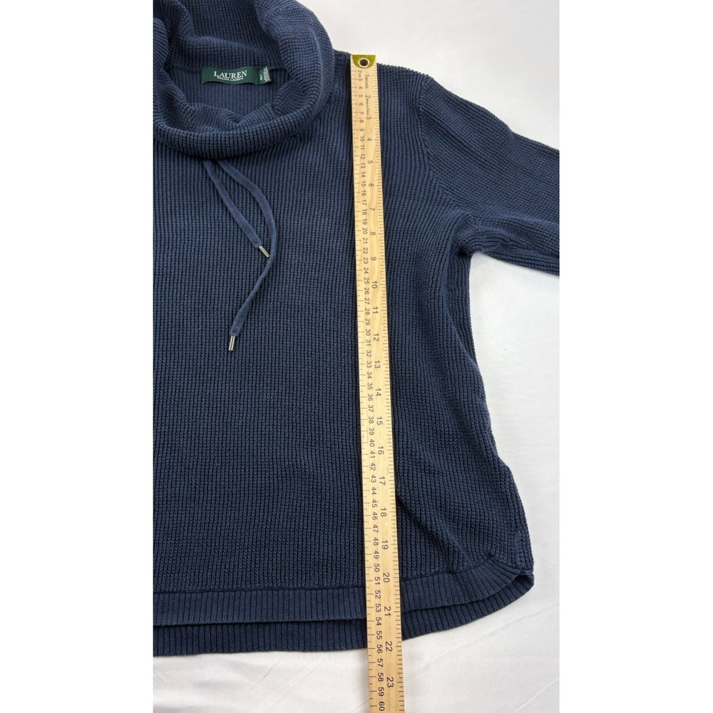 RALPH LAUREN Navy Blue Long Sleeve Pullover Sweater Women's Large - Picture 7 of 11